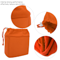 Miniatyrbillede 7 af 8: Vandtæt Stødsikker DSLR Kamera Linse Indsats Taske Polstret Etui Med Snøre (Orange)