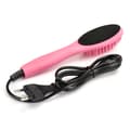 Mini Elektrisk Hårborste Snabb Uppvärmning Hårkam Håruträtare Rosa EU-kontakt 220V