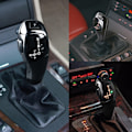Miniatyrbillede 6 af 8: Elektrisk LHD Automatisk LED Gear Shift Knob Retrofit Kit Passer til BMW E46 E60 E61 Refit til F30 Style Glossy Black