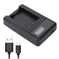 Miniatyrbillede 2 af 8: SEIVI Kamera Batteri Enkelt Slot Oplader med LCD Display til Sony Digitalkamera NP BX1