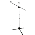 Miniatyrbild 4 av 4: Justerbart Mikrofonstativ, Golvtripod med Klämma för Sång, Scenframträdande, Dubbla Mikrofonklämmor