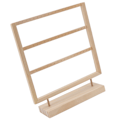 Miniatyrbillede 8 af 8: Øreringe Organizer Stand Log Farve Træ Øreringe Smykkeholder Opbevaringsdisplay Stand til Hængende Øreringe 3 Lag
