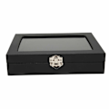 Miniatyrbillede 6 af 8: Pin Display Case Ordentlig Opbevaring Transparent Støvtæt Sort Badge Opbevaringsboks til Hjem Smykkebutik S