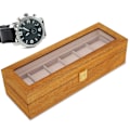 Miniatyrbild 7 av 8: Trälåda för 6 Klockor med Transparent Fönster - Förvaringslåda för Klockor