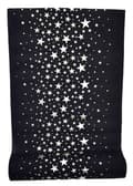 Rullduk, svart/silver, 28 cm x 3 m Svart black