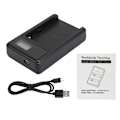 Miniatyrbillede 1 af 8: SEIVI Sort Plastik LED Video Lys LCD Elektrisk Mængde Display Kamera Batteri Oplader til Sony NP F550 F960 F970