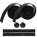 Miniatyrbillede 4 af 8: Mountainbike Styr Wrap Cykel Anti-Slip Styrbånd med 2 stk. Styrpropper (Sort)