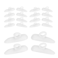 Miniatyrbillede 5 af 8: 10 par Hammer Toe Cushions Pad SEBS Corrector Mellemtå Enkelt Hul til Voksne Hvid