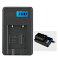 Miniatyrbillede 6 af 8: NP-45/ Li-40B Kamera Batteri Enkelt Oplader USB Opladning med LCD Skærm Sort