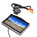 Miniatyrbild 4 av 8: Backkamerasystem Kit 5in Backspegelmonitor V1 V2 Videoingång Hög Definition 12‑24V för Fordon 4LED Ljuskamera