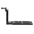 Miniatyrbillede 2 af 8: Universal Metal L-formet Quick Release-plade med Hot Shoe-beslag til hydraulisk kuglehoved SLR-kamera (sort)
