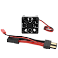 Miniatyrbillede 5 af 8: 540/550 Motor Køleventilator Radiator med Stikkabel Passer til Traxxas RC Bilmodel Sort