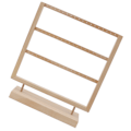 Miniatyrbillede 7 af 8: Øreringe Organizer Stand Log Farve Træ Øreringe Smykkeholder Opbevaringsdisplay Stand til Hængende Øreringe 3 Lag