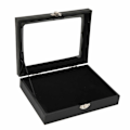 Miniatyrbillede 8 af 8: Pin Display Case Ordentlig Opbevaring Transparent Støvtæt Sort Badge Opbevaringsboks til Hjem Smykkebutik S