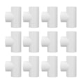 Pikkukuva 4 / 8: 12 kpl PVC T-liitosputket Muoviset samankokoiset liitosadapterit Vesihuolto Kodinparannus 25 mm ID