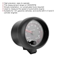 Miniatyrbillede 8 af 8: 3.75in Sort Racing Bil Omdrejningstæller 0‑8000 RPM 12V Universal Bilmåler