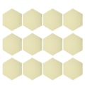 Miniatyrbild 1 av 8: 12 st Ljudabsorptionsskiva Hexagon Självhäftande Akustikpaneler Kilformade Väggar Ljudisolerad Inhägnad Ljusgul