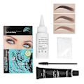 Miniatyrbillede 5 af 8: Sort Øjenbrynsfarvesæt med Børste Halvpermanent Øjenbrynsfarve Øjenvipper og Øjenbrynsfarve Farve Øjenbryn (Brun) 10 ml + 10 ml