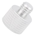 Miniatyrbild 2 av 8: Mikrofonstativadapter 5/8 tum hona till 3/8 tum hane skruvgängadapter för mikrofonstativfäste Silver