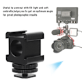 Miniatyrbillede 6 af 8: Metal Kamera Tri Hot Shoe Mount Adapter til Mikrofon LED Video Lys Monitor