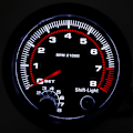 Miniatyrbillede 4 af 8: 3.75in Sort Racing Bil Omdrejningstæller 0‑8000 RPM 12V Universal Bilmåler