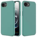 Kompatibelt iPhone 16e-fodral, droppsäkert flytande silikon, mjukt foder, baksida, telefonskydd DarkGreen
