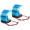 Miniatyrbillede 2 af 8: 2 stk. Motor køleplade i aluminiumslegering 42MM Universal børsteløs motorkøleventilator til RC-bil