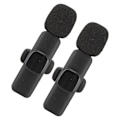 Miniatyrbild 8 av 8: Professionell Trådlös Mygga ABS 2 i 1 Reverb Funktion Mygga Clip On Mikrofon för Smartphone Laptop för IOS