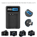 Miniatyrbillede 7 af 8: LP-E17 Batterioplader Enkelt Slot USB-opladning med LCD-skærm til Canon EOS M3 M5 M6 760D