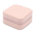 Miniatyrbild 1 av 8: Liten smyckeskrin minimalistisk PU-läder bärbar rese smyckesorganisatör rosa