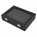 Miniatyrbillede 5 af 8: Pin Display Case Ordentlig Opbevaring Transparent Støvtæt Sort Badge Opbevaringsboks til Hjem Smykkebutik S