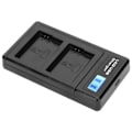 Miniatyrbillede 4 af 8: LCD-skærm Lithium Batteri Dobbelt Oplader USB Opladningsbase til NPFW50