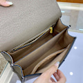Miniatyrbillede 4 af 5: Stor Kapacitet Koskind Læder Crossbody Taske Sadel Design 21x10x17cm elephant gray