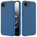 Kompatibelt iPhone 16e-fodral, droppsäkert flytande silikon, mjukt foder, baksida, telefonskydd Blue