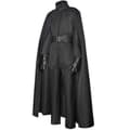 V for Vendetta Cosplay Kostume Herre Sort Kappe Outfit med Handsker Hat Maske til Halloween Karneval Comic Con Sceneoptræden S