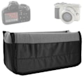 Miniatyrbillede 3 af 8: Vandtæt Stødsikker DSLR Kamera Linse Indsats Taske Polstret Ruminddeling Etui Pose (Grå)