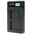 Miniatyrbillede 8 af 8: Bærbar Kamera Batterioplader til NB‑6L USB Kamera Dobbelt Oplader med LCD Display