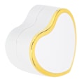 Miniatyrbillede 7 af 8: Hjerteformet Ringæske Elegant Stilfuld Smykke Display Gaveæske med LED-lys til Forlovelse Bryllup Hvid