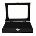 Miniatyrbillede 3 af 8: Pin Display Case Ordentlig Opbevaring Transparent Støvtæt Sort Badge Opbevaringsboks til Hjem Smykkebutik S
