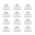 Pikkukuva 3 / 8: 12 kpl PVC T-liitosputket Muoviset samankokoiset liitosadapterit Vesihuolto Kodinparannus 25 mm ID