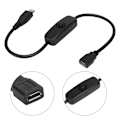 Miniatyrbild 4 av 8: Micro USB Hona till Hane Förlängningskabel med 501 Knappbrytare för Raspberry Pi