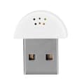 Bärbar USB Mini Studio Tal Mikrofon Inspelning Ljud MIC Adapter För Dator PC Vit