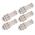 Pikkukuva 5 / 8: 5 kpl Ilmailupistokeliitin Uros Naaras Johto Paneeli Virta Runko Metalliliittimet GX16 16mm 450V7pin