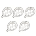 Pikkukuva 3 / 8: 5 kpl Alloy Riipus Pohja Korujen Valmistus Riipus Kehys Hartsimuotit Riipus Tarjotin DIY-käyttöön