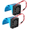 Miniatyrbillede 3 af 8: 2 stk. Motor køleplade i aluminiumslegering 42MM Universal børsteløs motorkøleventilator til RC-bil