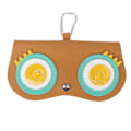Miniatyrbillede 1 af 8: Solbrilleetui Dizzy Eyes Mønster Snaplukning Bedre Beskyttelse Ridsefast Brilleetui til Hjem Rejse Brun