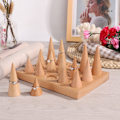 Miniatyrbillede 3 af 8: Træ 15 Fingre Display Ring Holder Showcase Stand Smykker Ringe Organizer