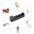 Miniatyrbillede 6 af 8: Sort PC Universal Single Slot USB Batterioplader Adapter LED Intelligent Opladning til Li Ion Celle 18650 26650 14500