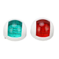 Miniatyrbillede 2 af 8: Par af afrundede vandtætte sidelys signal lamper rød + grøn LED navigationsadvarselslys 12V