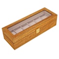 Miniatyrbild 4 av 8: Trälåda för 6 Klockor med Transparent Fönster - Förvaringslåda för Klockor